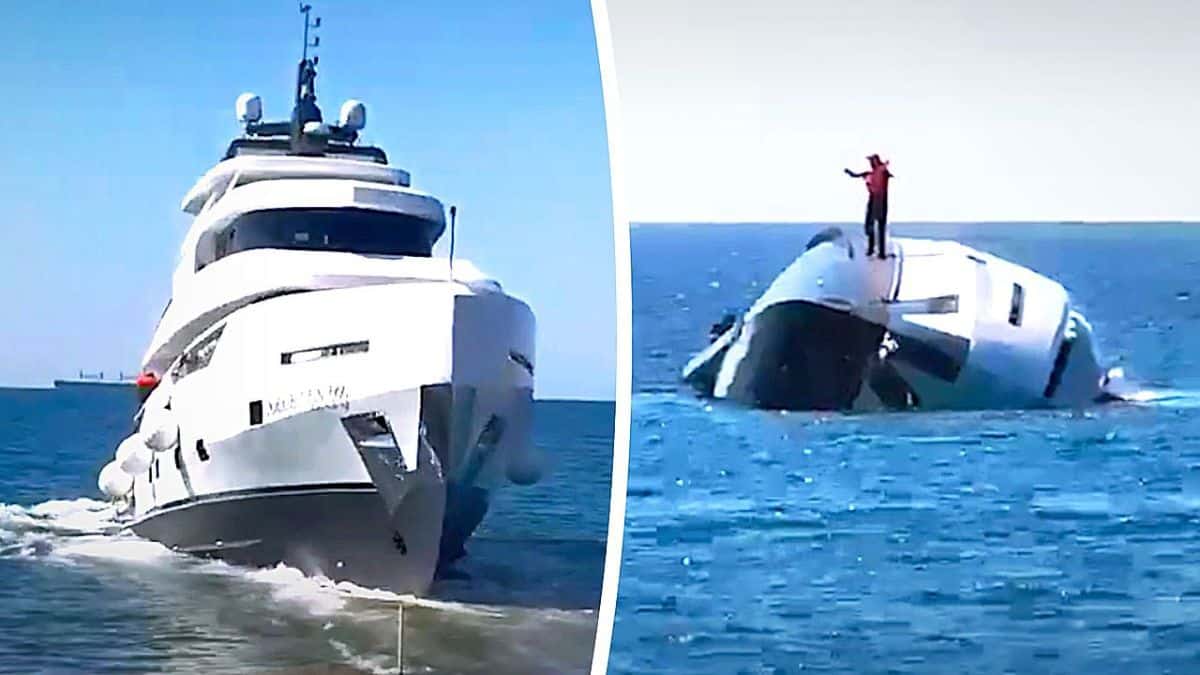 Uno yacht da un milione di euro affonda pochi minuti dopo essere stato varato, l'equipaggio avrebbe...